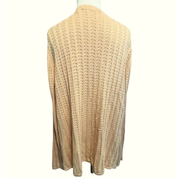 Soft Surroundings Silk Blend Inglis Cardigan Sweater Womens Size 2X Sand Draped - Picture 4 of 8